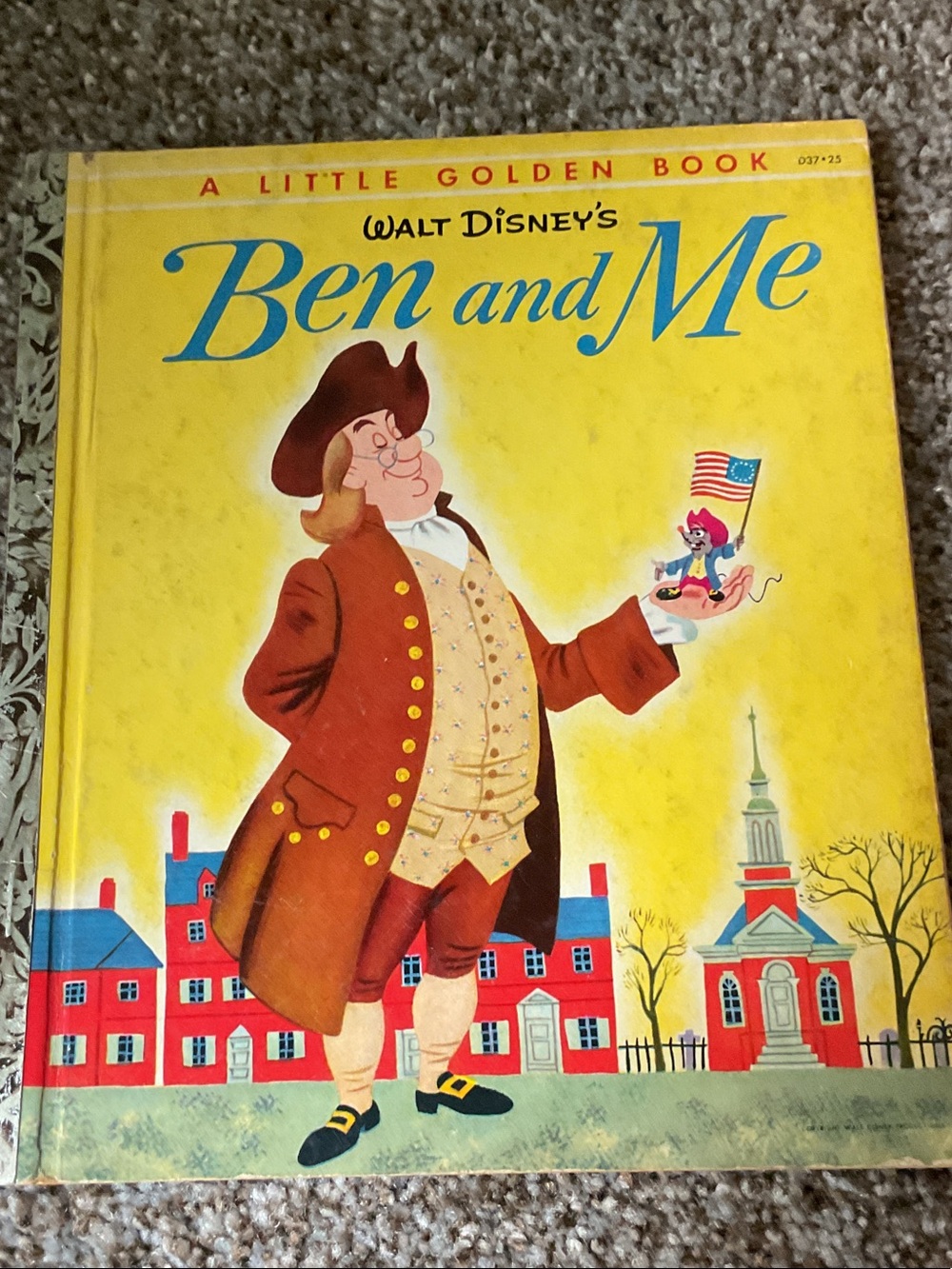 Walt Disney's Ben and Me Little Golden Book - Yellow Cover